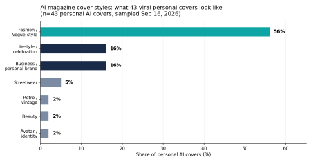 AI Magazine Covers in 2026: What 60 Viral Posts Reveal About the Trend Style breakdown of 43 personal AI magazine covers