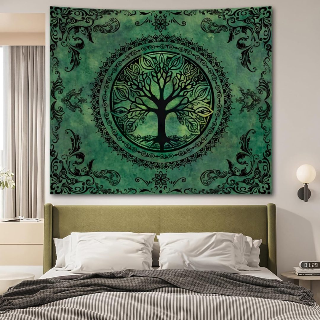 How a Simple Green Tree of Life Tapestry Transformed My Space